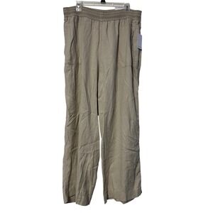 Westbound Women‎ XL Tan The Island Pant Mid Rise Straight Leg Smocked Waist New